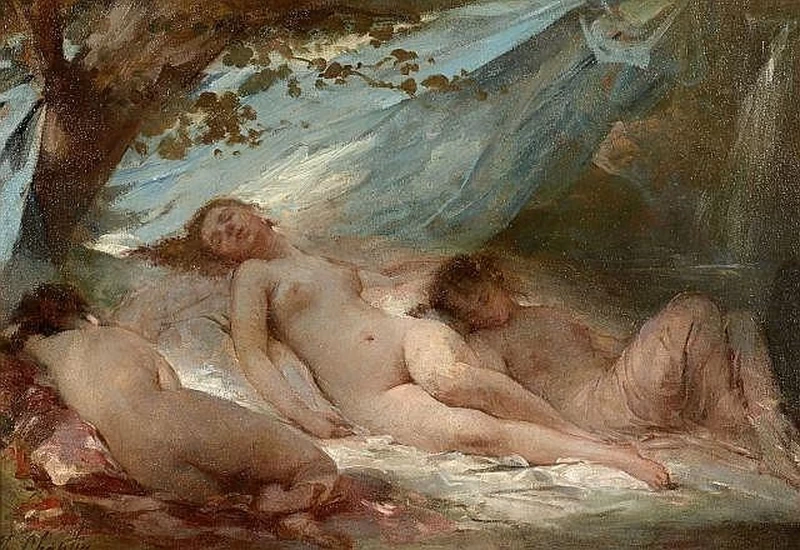 Charles Joshua Chaplin - Tre ninfe addormentate